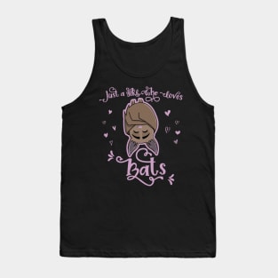 Just a Girl Who Loves Bats - Cute Bat lover graphic Tank Top